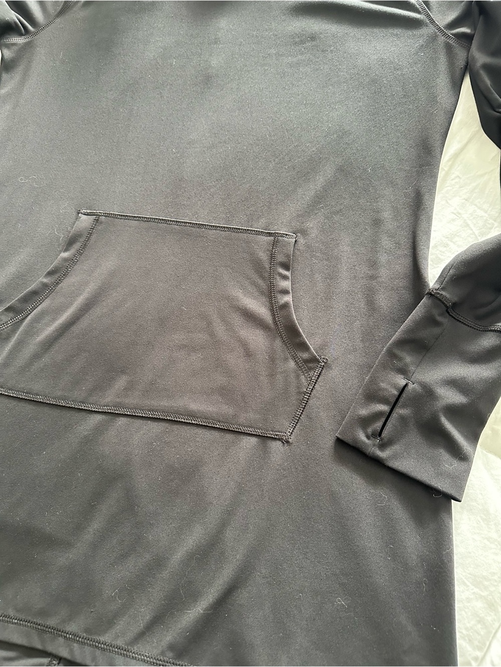 Yogalicious Black Hooded Dress with Kangaroo Pocket size large - Picture 9 of 14